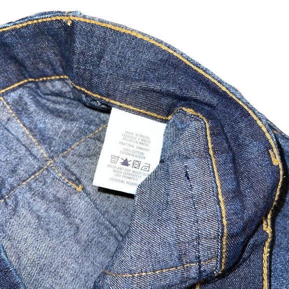 Tommy Jeans Navy Flare Med Wash Flip Button Back Pocket Size 7 Juniors Y2K - Picture 6 of 8